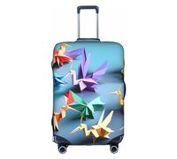 asbwuo Housse de Protection pour Valise de Voyage résistante aux Rayures en Papier Multicolore Origami avec grues, Valise Incluse