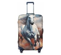 asbwuo Housse de Valise à Motif Cheval au Galop, Protection de Voyage, Housse élastique imprimée Recto Verso (pour valises de 56 à 61 cm)