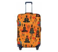 asbwuo Housse de Valise à Motif de Silhouettes tribales et de Feuilles, élastique et Lavable, Grande Taille (Valise de 25 à 28 Pouces)