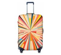 asbwuo Housse de Valise à Segments de Couleur, Protection de Voyage, Housse de Bagage élastique imprimée Recto Verso (pour Bagages de 29 à 32 Pouces)
