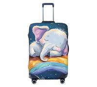 asbwuo Housse de Valise avec Motif éléphant Arc-en-Ciel, Protection de Voyage, Impression Graphique Double Face, élastique (pour valises de 56 à 61 cm)