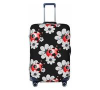 asbwuo Housse de Valise Coccinelle Rouge, Protection Lavable de qualité supérieure avec Fermeture éclair et Boucle sécurisées, Convient aux valises de 45 à 80 cm (très Grande Taille).