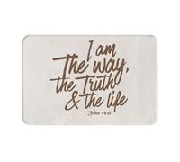 asbwuo Jean 14.6 Je suis Le Chemin, la vérité et la Vie. Tapis de Porte en Flanelle Douce - Tapis antidérapant Polyvalent et Durable pour l'entrée, la buanderie, Le Bureau et la terrasse.