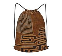 asbwuo Kuba Cloth Print Outdoor Leisure Drawstring Backpack, Lightweight Waterproof Sports Bag For Men & Women - Gym, Yoga, Travel