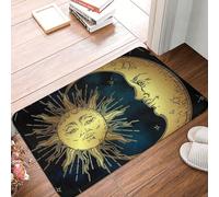 asbwuo Paillasson d'entrée Wiccan Triple Moon Pentagram Goddess - Tapis de Bienvenue extérieur Anti-salissures, antidérapant, pour entrée intérieure et extérieure, à Profil Bas (24 x 16 po)