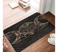 asbwuo Paillasson d'entrée Wiccan Triple Moon Pentagram Goddess - Tapis de Bienvenue extérieur Anti-salissures, antidérapant, pour entrée intérieure et extérieure, à Profil Bas (24 x 16 po)