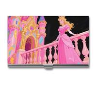 asbwuo Porte-Cartes de Visite en Aluminium - Étui Unisexe Fin et élé avec Motif château et Princesse pour réunions Professionnelles