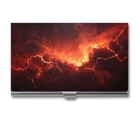 asbwuo Porte-Cartes de Visite Molten Cracks, étui de Poche Fin et Portable en métal pour Femmes et Hommes