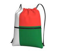 asbwuo Sac à dos de sport à cordon zippé avec imprimé drapeau de Madagascar, idéal pour la randonnée et le fitness.