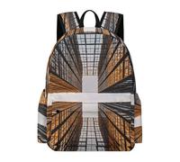 asbwuo Sac à dos gratte-ciel regardant le ciel, grande capacité, durable, léger, décontracté, pour ordinateur portable, pour le travail et les voyages