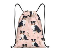 asbwuo Sac à dos léger à cordon de serrage avec motif Berger Australien et bretelles réglables, idéal pour le sport, le yoga, les voyages, le football et le volley-ball. Petit format.