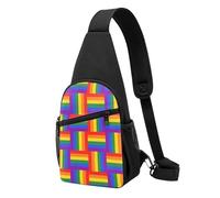 asbwuo Sac bandoulière/sac à dos bandoulière avec drapeau LGBT, style arc-en-ciel, pour gays et lesbiennes.