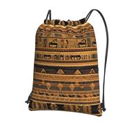 asbwuo Sac de sport à poches imprimées de fleurs, avec cordon de serrage et fermeture éclair, idéal pour les voyages. Motif floral inspiré des pyramides de Khéops.