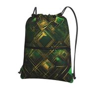 asbwuo Sac de sport à poches imprimées de fleurs, avec cordon de serrage et fermeture éclair, idéal pour les voyages. Motif floral inspiré des pyramides de Khéops.