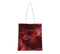 asbwuo Sac fourre-tout léger, couleur rouge sang foncé, teinte Moody Crimson Agate, souple et résistant, réutilisable, idéal pour faire les courses, le travail et les trajets quotidiens.