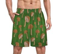 asbwuo Short décontracté pour Homme avec Poches, léger et Doux, The Various Mushroom