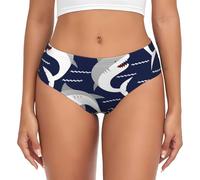 asbwuo sous-vêtements pour Femmes à imprimé Requin en colère, Slips Doux et Respirants, Culottes pour Dames, Lingerie Sexy