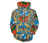 asbwuo Sweat à Capuche pour Homme, Motif Drapeau National du Territoire de l'Altaï, Manches Longues, Cordon de Serrage réglable