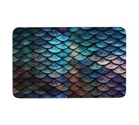 asbwuo Tapis de Bain en Terre de diatomées, Coins arrondis, Motif écailles de Dragon Magique 3D imprimé, antidérapant, pour Douche, lavabo, Baignoire et Toilettes, 51 x 81 cm (20 x 32 Pouces).