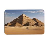 asbwuo Tapis de Bain en Terre de diatomées, Coins arrondis, Motif Pyramide de l'Égypte Antique, antidérapant, pour Douche, lavabo, Baignoire et Toilettes, 51 x 81 cm (20 x 32 Pouces).