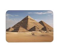 asbwuo Tapis de Bain en Terre de diatomées, Coins arrondis, Motif Pyramide de l'Égypte Antique, antidérapant, pour Douche, lavabo, Baignoire et Toilettes, 40 x 60 cm.
