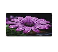 asbwuo Tapis de Bureau Purple Daisy 40 x 80 cm avec Bords Cousus, Grand Tapis de Souris Gaming antidérapant en Caoutchouc pour PC, Ordinateur Portable et Bureau à Domicile.