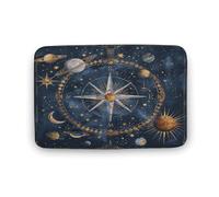 asbwuo Tapis de Salle de Bain Cool Planet, Tapis de Bain Galaxy du système Solaire avec Envers antidérapant, Tapis de Sol en Microfibre Douce pour Douche, lavabo, entrée, 20" x 32"