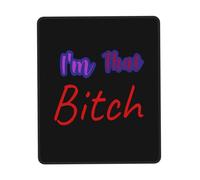 asbwuo Tapis de Souris carré avec Motif Sarcastique « Je suis Cette garce » et Motif Humoristique, antidérapant, avec Base en Caoutchouc, 25,4 x 30,5 cm