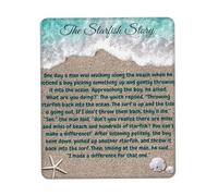 asbwuo Tapis de Souris L’Histoire de l’étoile de mer 7 x 8,6 Pouces, carré antidérapant en Caoutchouc, Design inspirant pour Bureau ou Maison