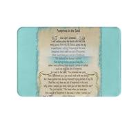 asbwuo Tapis d'entrée en Flanelle Douce Footprints in The Sand - Tapis antidérapant Polyvalent et résistant pour l'entrée, la buanderie, Le Bureau et la terrasse.