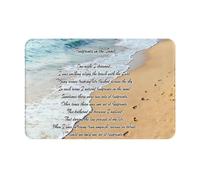 asbwuo Tapis d'entrée en Flanelle Douce Footprints in The Sand - Tapis antidérapant Polyvalent et résistant pour l'entrée, la buanderie, Le Bureau et la terrasse.