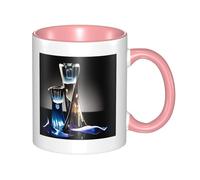 asbwuo Tazze in ceramica bicolore, 11 once, elegante flacone di profumo 3D con interno colorato, tazza da caffè in ceramica, tazza da tè, tazze da caffè per casa, ufficio e cucina