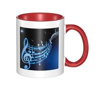 asbwuo Tazze in ceramica bicolore, 11 once, elegante tazza da caffè in ceramica con musica blu 3D e interno colorato, tazza da tè, tazze da caffè per casa, ufficio e cucina