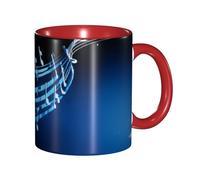 asbwuo Tazze in ceramica bicolore, 11 once, elegante tazza da caffè in ceramica con musica blu 3D e interno colorato, tazza da tè, tazze da caffè per casa, ufficio e cucina