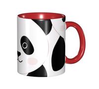 asbwuo Tazze in ceramica bicolore, 11 once, elegante tazza da caffè in ceramica con panda 3D e interno colorato, tazza da tè, tazze da caffè per casa, ufficio e cucina