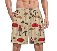 asbwuo The Various Mushroom Art Short décontracté pour Homme avec Poches, léger et Doux