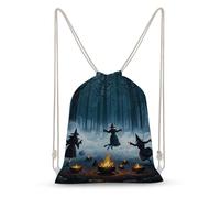 asbwuo The Witch of The Drawstring Backpack Sport Gym Bags Yoga Shopping Travel Casual Daypacks for Women Men