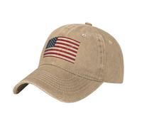asbwuo Verstellbare Baseballkappe aus Baumwolle für Männer und Frauen, Bedruckt mit der amerikanischen Flagge, niedriges Profil