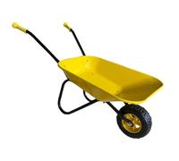 ASC Brouette en métal pour Enfant - Jouet, Ferme, Jardinage - Jaune/Noir