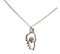 ASCALIDO AVEC COFFRET ensemble chaine 50cm et pendentif corse avec tête de maure en argent 925 massif pour homme