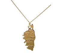 ASCALIDO Coffret Chaîne 50cm et Pendentif Corse Plaqué Or