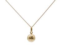 ASCALIDO Collier 50cm | ballon foot | en plaqué or véritable | pendentif et chaine avec boite | cadeau homme