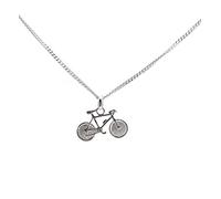 ASCALIDO Collier 50cm | Pendentif vélo | en argent massif 925 | pendentif et chaine avec boite | cadeau homme