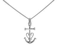 ASCALIDO Collier en argent massif pendentif petite croix de camargue des saintes Marie de la Mer et chaine en 45cm dans sa boite en argent massif 925