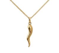 ASCALIDO pendentif corne d'abondance | avec sa chaine 45cm | en plaque or véritable 18 carats |ecrin offert Cadeau Femme