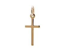 ASCALIDO pendentif croix chrétienne en plaqué or véritable | croix vendu seule | homme femme enfant