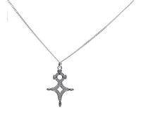 ASCALIDO Pendentif Croix du sud agadez en Argent Massif 925 avec sa chaine de 50cm et un ecrin boite pour offrir