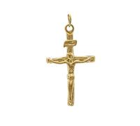 ASCALIDO Pendentif jésus sur la croix | en acier inoxyable 316L doré - qualité française