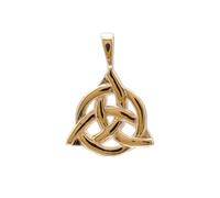 ASCALIDO triquetra celte en plaqué or véritable | pendentif breton noeud celtique de la trinité - vendu seul