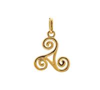 ASCALIDO triskel plaqué Or 18 carat poinçonné | pendentif breton vendu seul | symbole bretagne celte